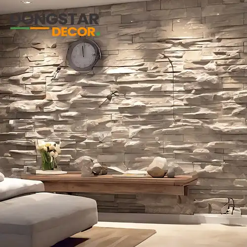 how to install pu stone panels on walls 2