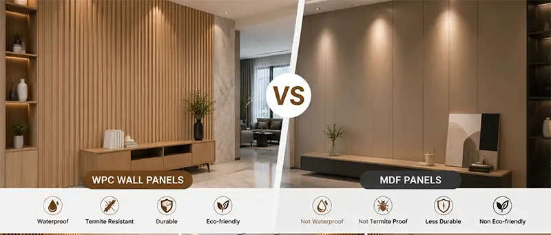 indoor wpc wall panels vs mdf panels